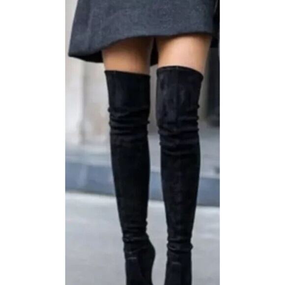 SAM EDELMAN "BERNADETTE" OVER THE KNEE STILETTO BOOTS Sz 8 - Picture 1 of 7